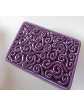 Stylized Curly Q Bar Soap Mold