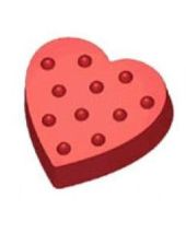 Stylized Heart with Dots Soap Mold