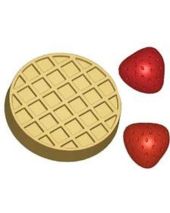 Stylized Waffle and Strawberries Soap Mold