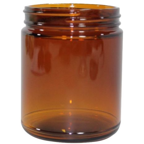 Glass Jar 8 Oz Amber
