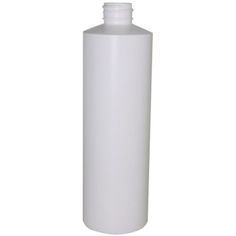 Plastic Bottle 16 Oz White Cylinder