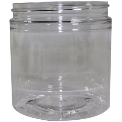 Plastic Jar 8 Oz Clear Round Tall