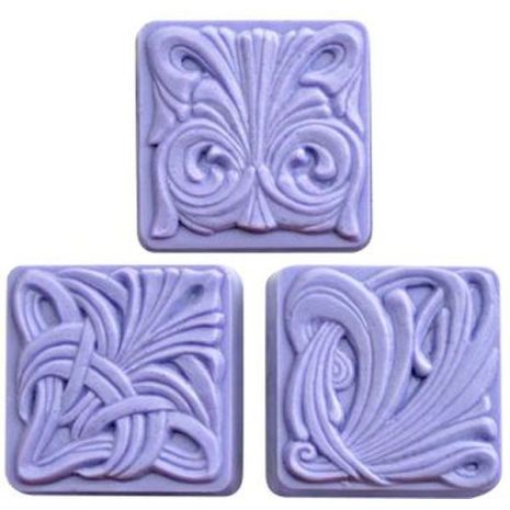 Nature Art Nouveau Tiles Soap Mold